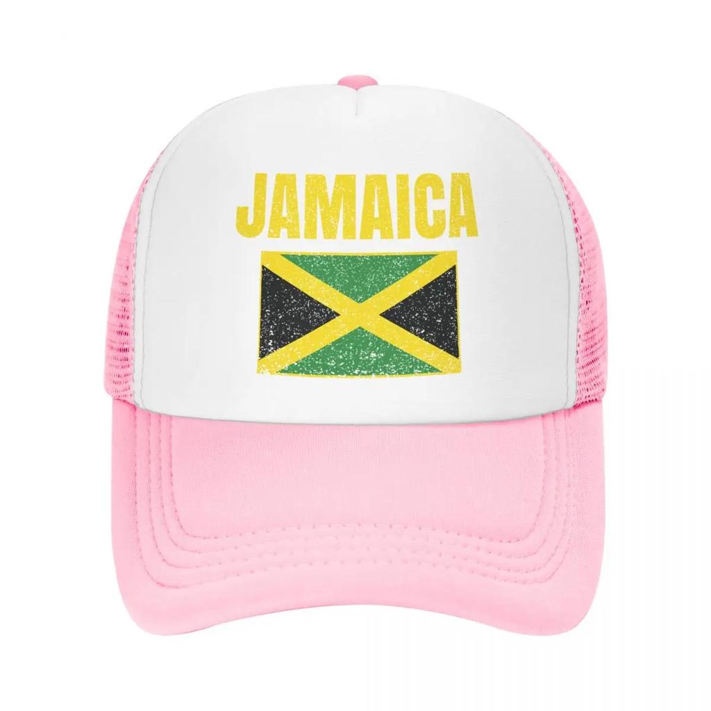 Custom Classic Unisex Jamaica Country Jamaican Flag Trucker Hat Adult Adjustable Baseball Cap Women Unisex Outdoor Dad Hat