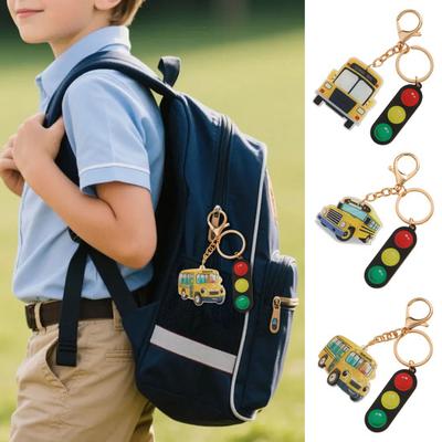 Schlüsselanhänger Anhänger Schulbus Acryl Ampel Schlüsselring Taschenanhänger Rucksack Handtasche Autoschlüssel Geldbörse