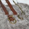 Nordic Viking Style Medieval Thin Leather Chain Belt - Retro Punk Decoration
