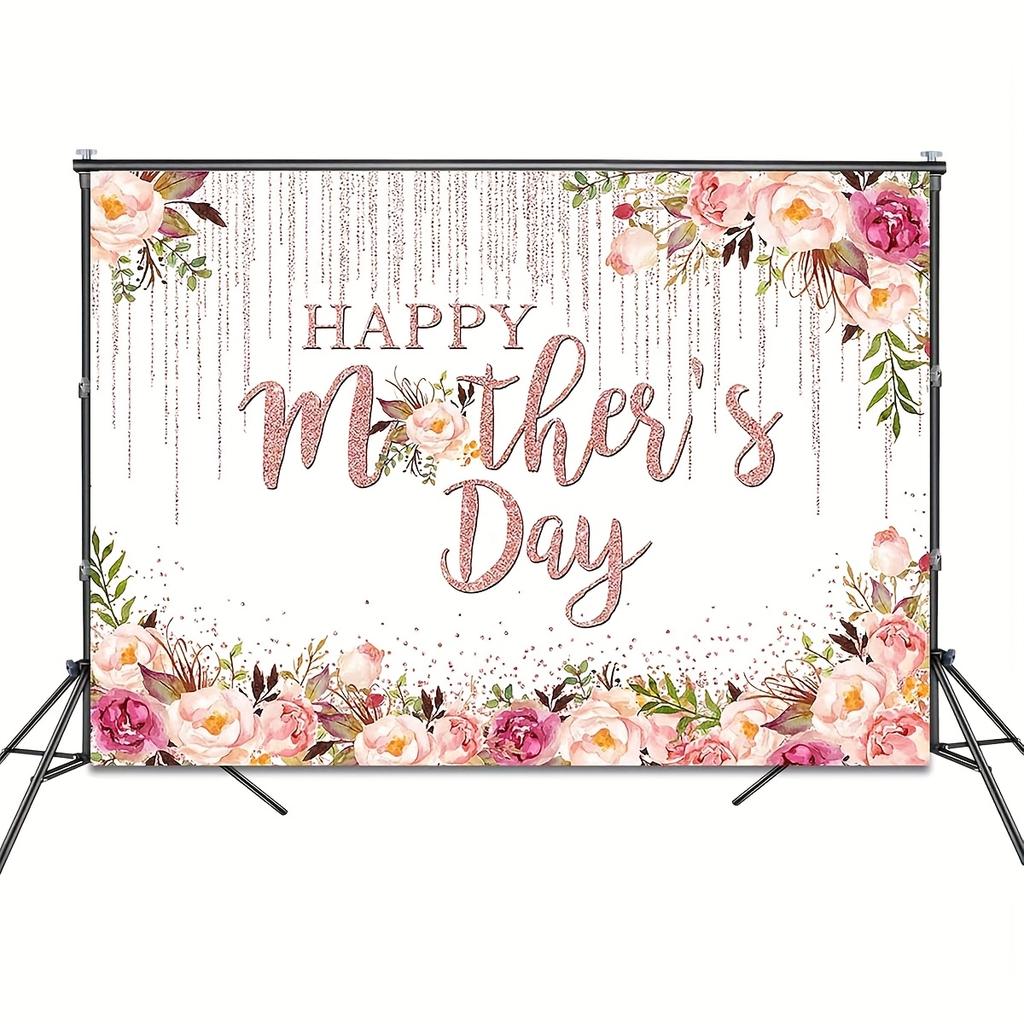 Hintergrund zum Muttertag - Rosa Blume Muttertagsparty Dekoration Hintergrund - Studio Requisiten