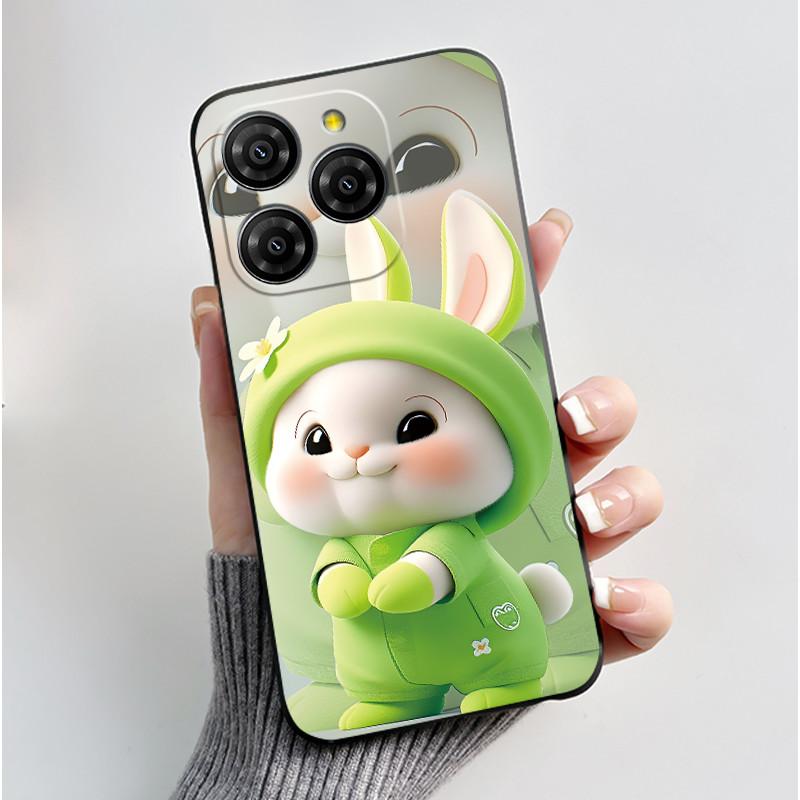 For Blackview Shark 9 5G Case Cute Funny Love Heart Rabbit Soft Silicone Protective Back Cover For Black View Shark 9 Phone Case