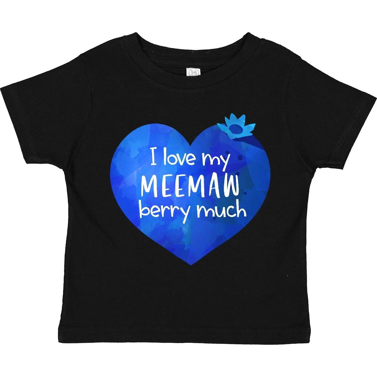 Inktastic I Love My Meemaw Berry Much Toddler T-Shirt Meemaws New Grandma Cute 140