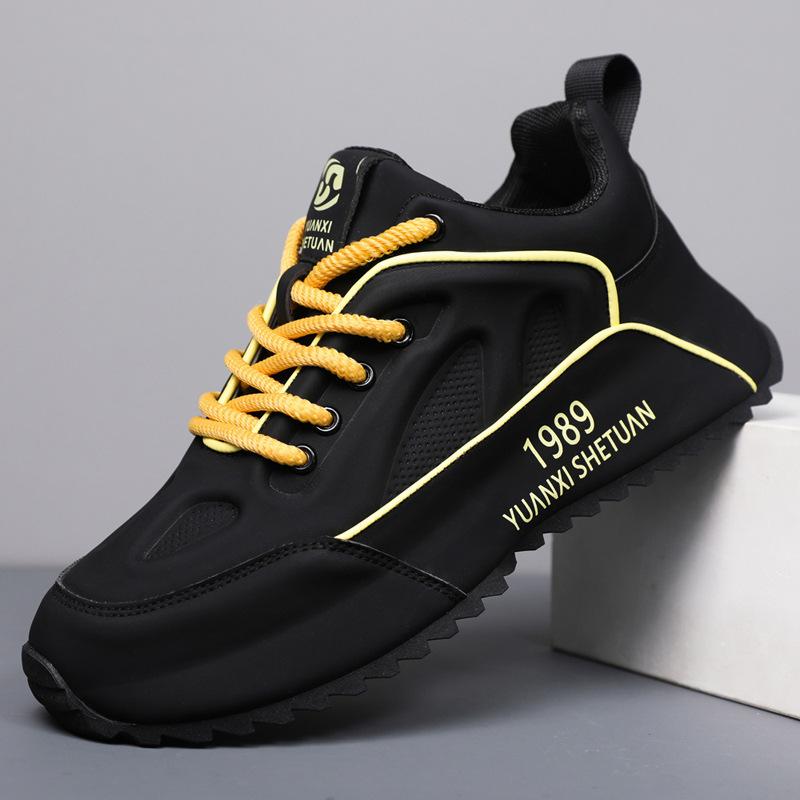 Men's shoes autumn trendy brand advanced sense versatile casual sports running heightening bag bottom black dad trendy shoes