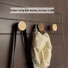 Black Walnut Magnetic Hook: No-Drill, Strong Hold for Clothes, Bags, Hats On Fridge or Door