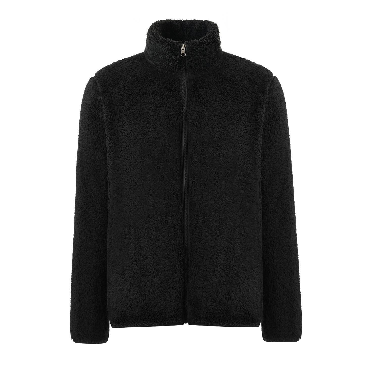 

Men s Double-Sided Thick Fleece Jacket for Autumn/Winter - Warm Outdoor Top for Middle-Aged & Elderly with Embroidery L (130-150 jin) чорний