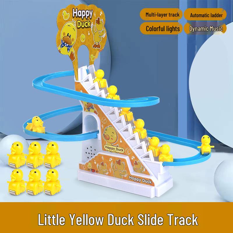 Little Duck Climbing Stairs Electric Track Educational Toy