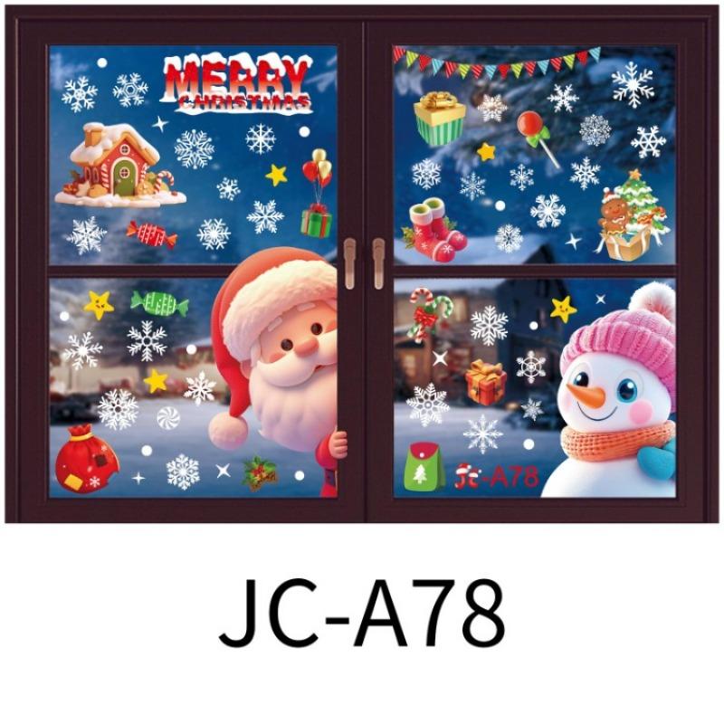 Christmas Window Decoration Stickers Merry Christmas Wall Stickers Window Glass Merry Christmas Home Decoration Happy New Year Stickers