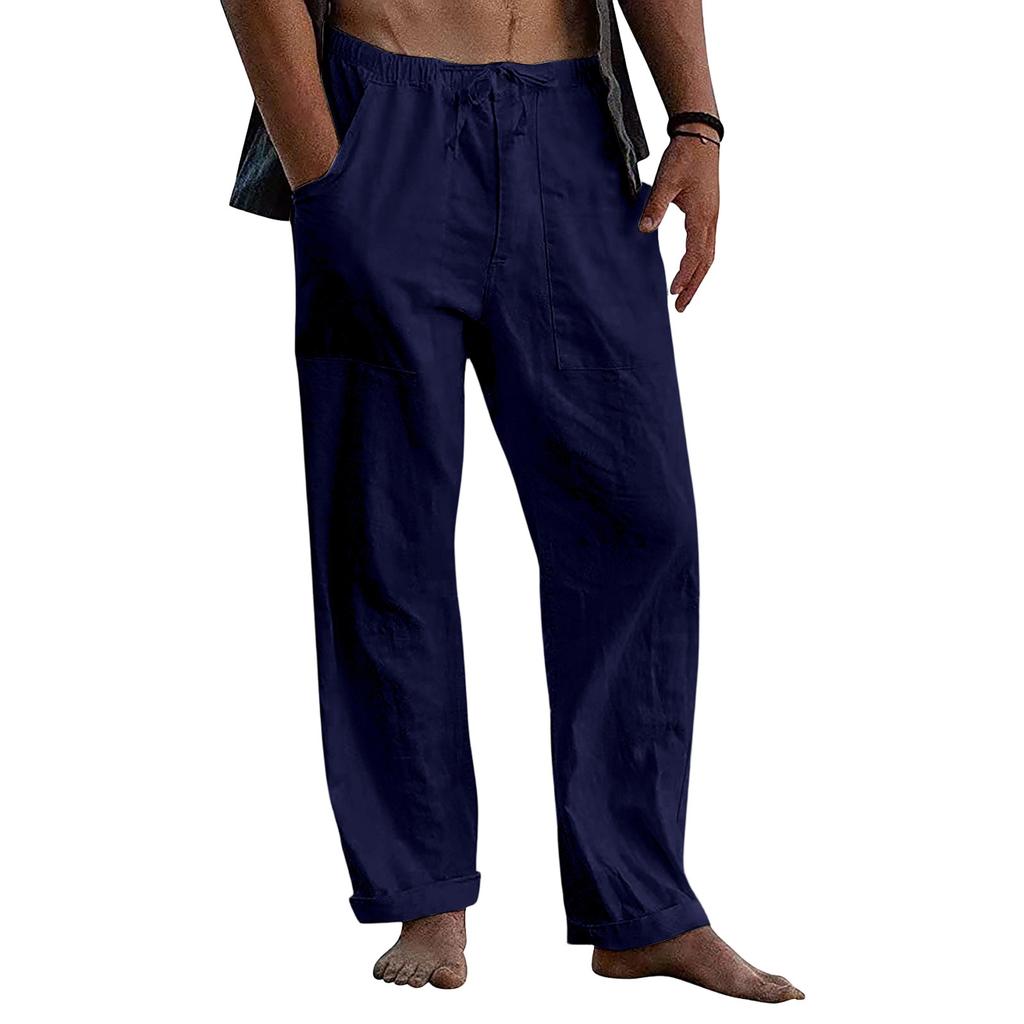 Men's Cotton Linen Trousers Men's Casual Fashionable Cotton Linen Trousers