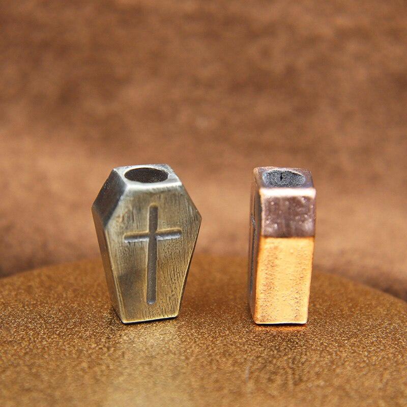 Cross Shield Knife Bead Κορδόνι Κρεμαστό κόσμημα Ορειχάλκινο Christian EDC Εργαλείο εξωτερικού χώρου Paracord βραχιόλι DIY Αξεσουάρ θρησκευτικής γοητείας