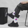 Men's Random Styles Crew Socks, Graffiti Designs, Unique, Street Fashion, Comfortable, Breathable, Moisture-Wicking