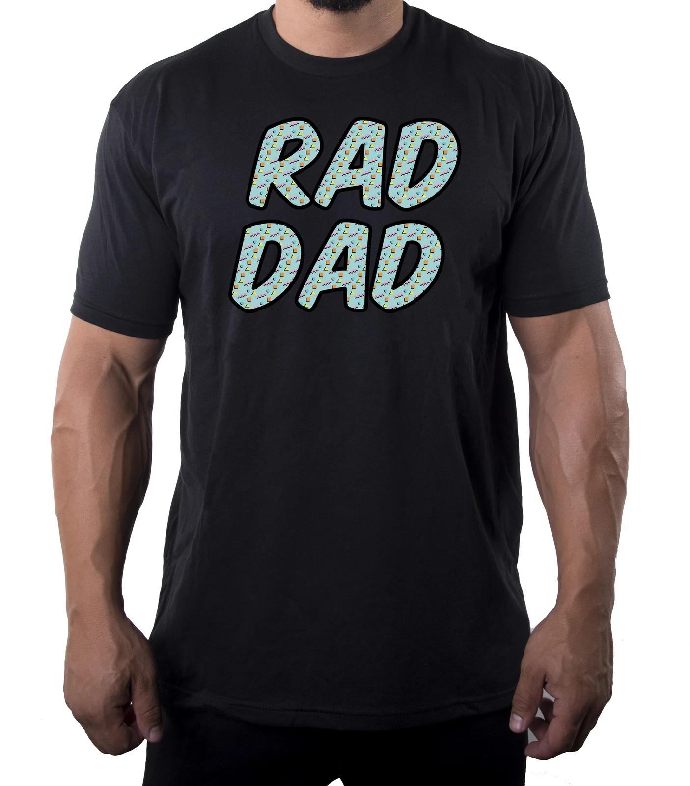 Men s Rad Dad T-Shirt, Pop Culture T-Shirts, Men s Graphic Shirts L