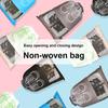 Non-woven Fabric Shoe Bag Storage Organizer with Drawstring for Travel, Dustproof, Home Use, Transparent Shoe Cover