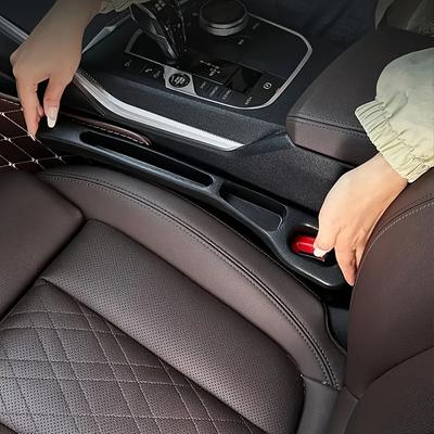 2 Pièces Organisateur de Remplissage d'Espace de Siège de Voiture Bande d'Obturation d'Espace de Siège de Voiture Imperméable en PU avec 2 Rainures Rangement d'Espace de Siège Accessoire d'Intérieur de Voiture