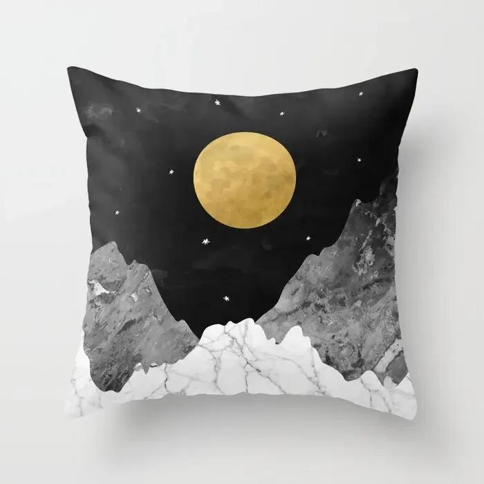 Brand New Gold Black Marble Geometric Cushion Covers Polyester Modern Decorative Throw Pillows Cover Sofa Car Seats Pillows Case