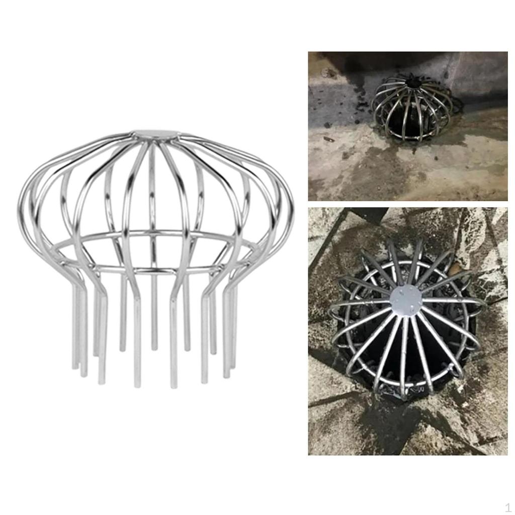 304 Stainless Steel Floor Drain Strainer Stops Blockage Leaves Debris - Gutter Balloon Guard