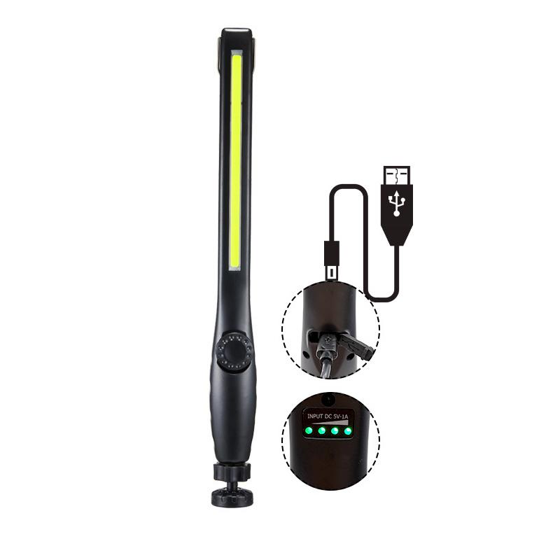 USB Rechargeable COB LED Work Light Portable Magnetic Cordless Inspection Light For Car Repair Home Workshop Emergency