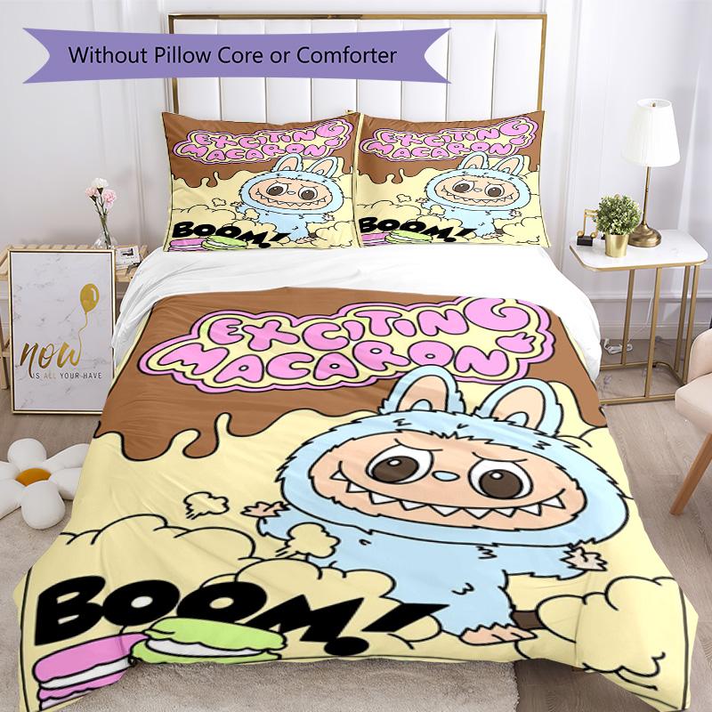 Labubu Duvet Cover Set Perfect For Living Room Soft Fabric Perfect Gift For Friends Family