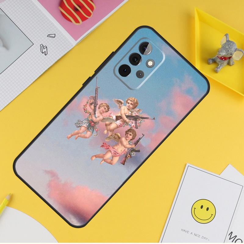 Cartoon Angel Baby Printing Cover For Samsung Galaxy A34 A35 A14 A15 A25 A53 A33 A13 A52 A32 A12 A51 A71 A54 A55 Case