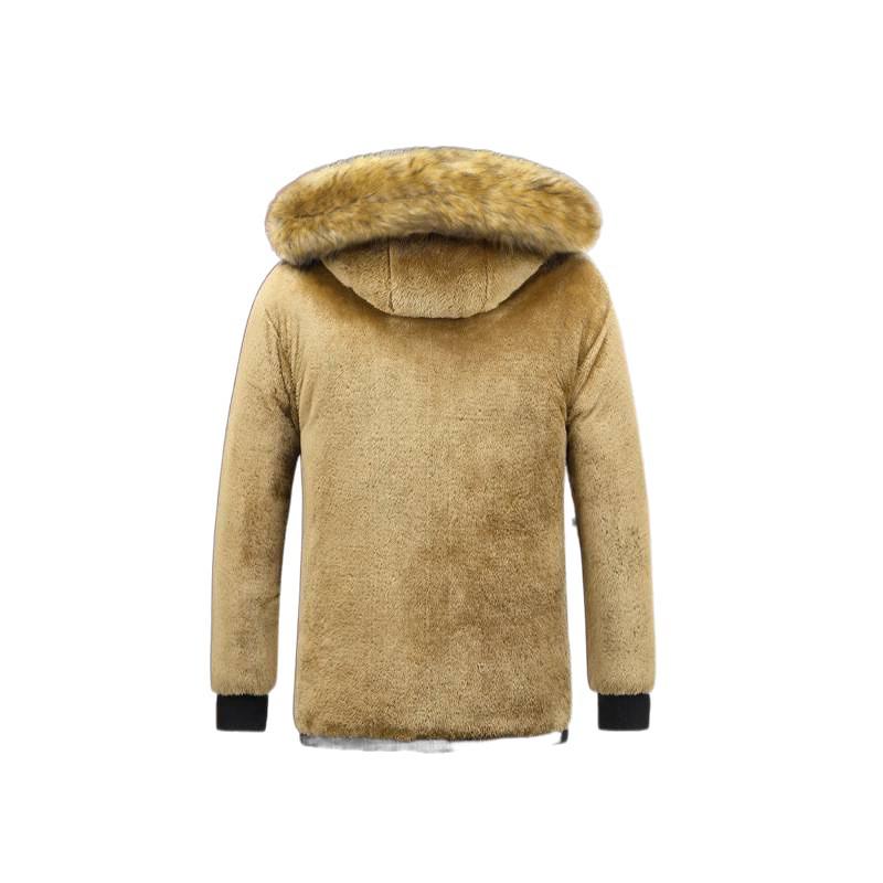 European Men's Velvet-Lined Cotton Jacket - Trendy, Warm and Stylish for Middle-aged and Elderly