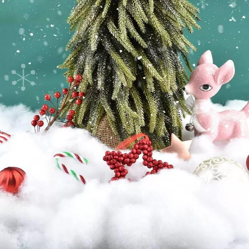 Neve Finta Decorazione Natale Soffice Cotone Neve Interno Morbida Neve Finta Cotone Artificiale Scena Invernale Decorazione Albero di Natale Esposizioni