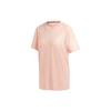 Adidas T Shirts Women's Hazy Coral Powder Crew Neck Moderate Straight Fit GH3800