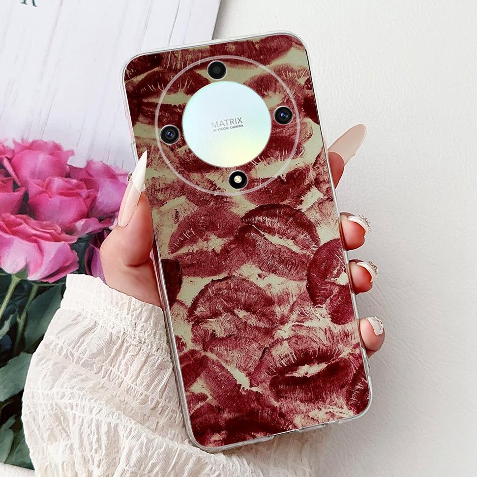 For Honor X9b 5G Case Flowers Butterfly Painted Cover Soft Silicone Casing For Honor X9 X9 b HonorX9b 5G Phone Case