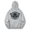 Khg0136 Northern Moth Fleece Hoodie - Gray