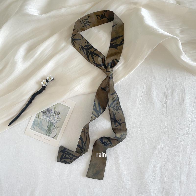 

Весенний длинный узкий шелковый шарф в древнем стиле: Китайская лента для волос и аксессуар для сумки