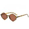Fashion Rhombus Leopard Sunglasses Women Glasses Retro Black Glasses Men Luxury Brand Designer Eyewear UV400 Shades Oculos De So
