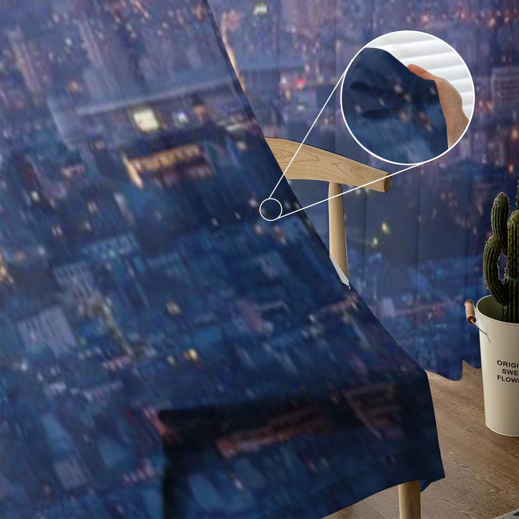 Paris Cityscape Tulle Sheer Window Curtains For Living Room The Bedroom Modern Chiffon Voile Organza Curtains Decor Drapes