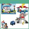 Paw Patrol Toy Set For Kids With Pullbackpolice Cars And Figures For Children Playtime