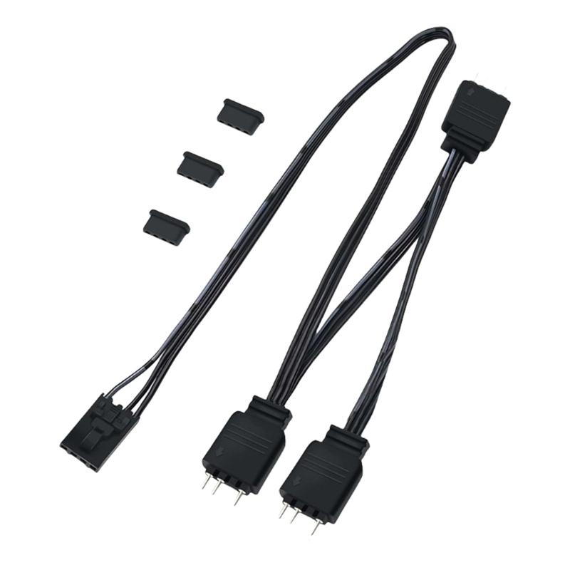 

4Pin to 5V 3Pin ARGB Splitter Cable for ARGB Hub and Fan Lighting Control For HDLL120 Splitter Extension Cord 1