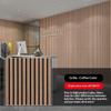 3D Wood Slat Wall Panels Self Adhesive Sound Absorbing For Home Living Room Office Wall Decor