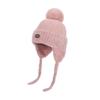 Kids Winter Knit Beanie Hat With Ear Flaps Warm Thick Wool Blend Girls 4-10 Years Sweet Style
