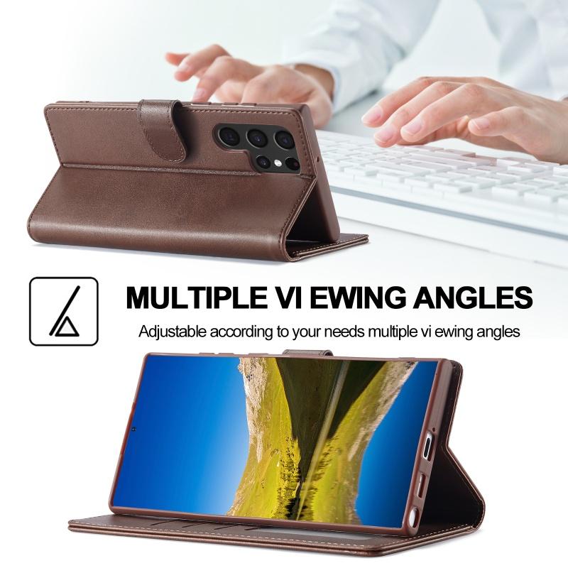 EUCAGR Luxury Magnet Flip Wallet Phone Case For Samsung Galaxy S26 Ultra/S25/S24/S23/S22/S21/S20/S10 Plus Card Holder Cover
