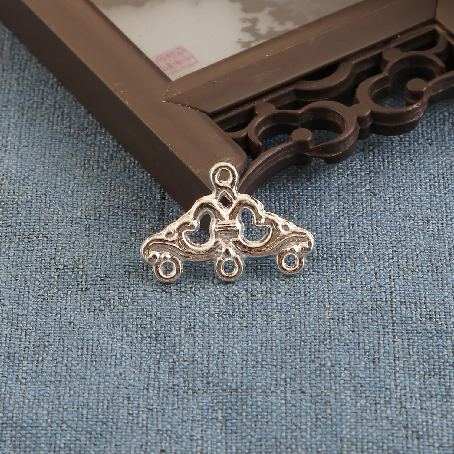 

10 шт., подвески из антикварного сплава с несколькими отверстиями для изготовления ювелирных изделий, очаровательное украшение «сделай сам» 16*24mm серебряный