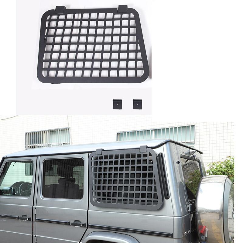 For Mercedes Benz G Class W463 2004-2018 Aluminum alloy Car Rear Side Window Armor Hanging Bag Holder Car Exterior Accessories