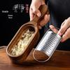 Acacia Wood Cheese Grater with Stainless Steel Storage Slicer Shredder