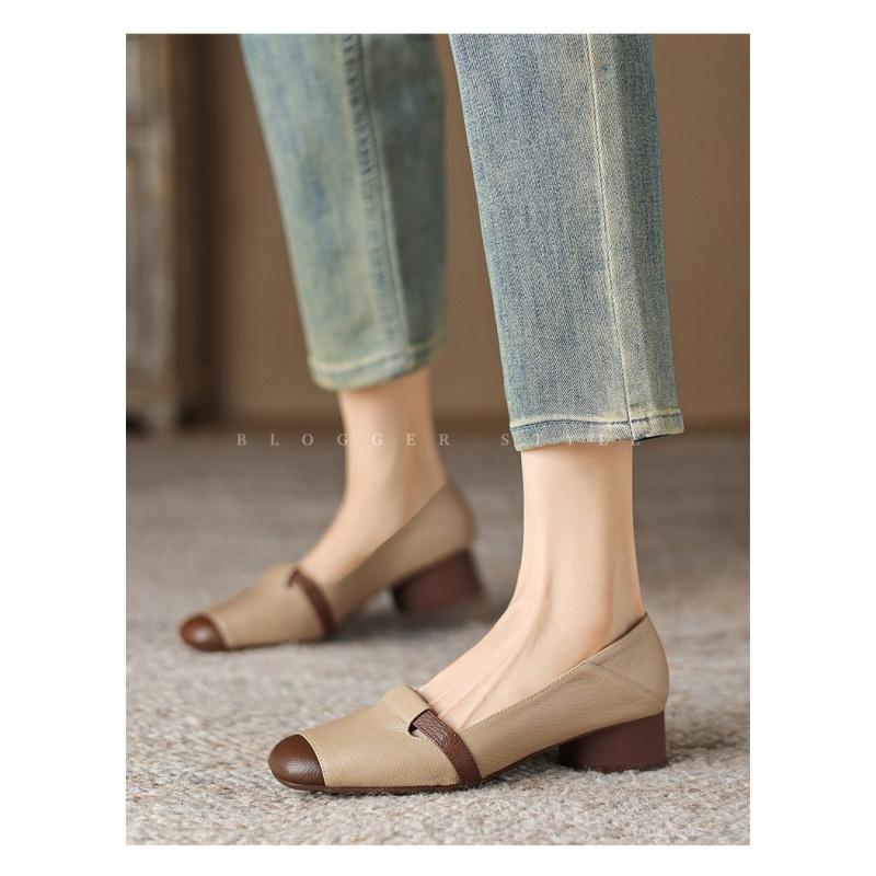 Autumn Women’s Soft Leather Vintage Mary Jane Shoes – Chunky Heel, Comfortable Soft Sole, Stylish & Versatile
