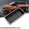 For Peugeot 3008 4008 5008 2017 - 2023 GT Central Console Armrest Storage Box Stowing Tidying Car Accessories Black ABS