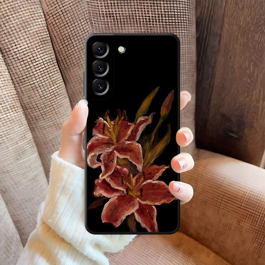 Phone Cover Case for Samsung Galaxy A26 A72 A23 A22 A25 A71 A32 A53 A35 A55 A41 A24 A52 A36 A73 A51 Lily Orchid Flower Print