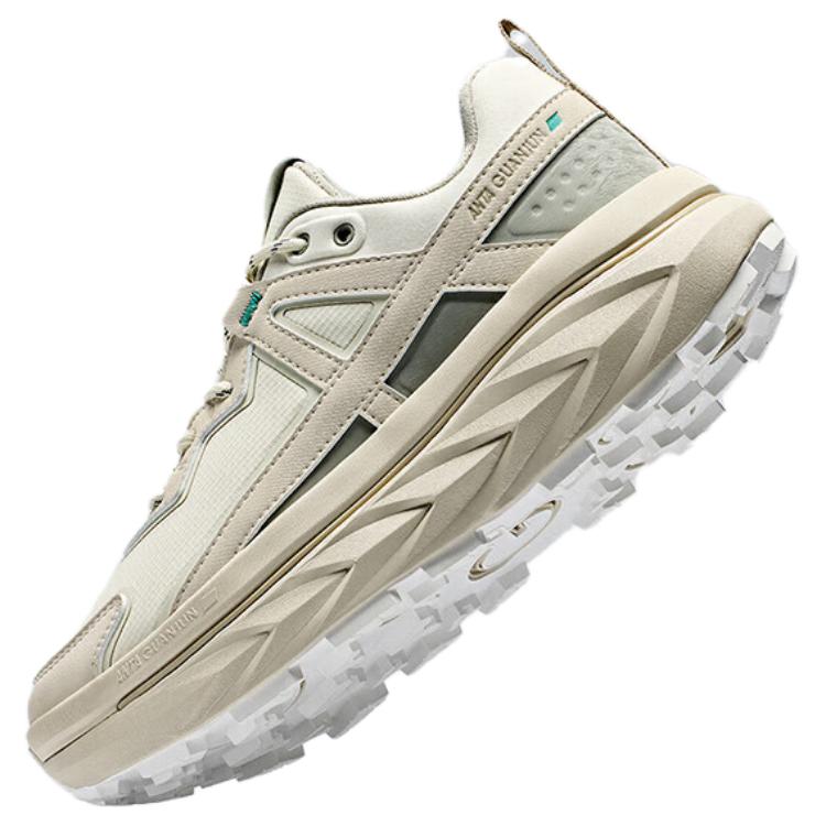Anta Mountain Opening V2 Slip Resistant Abrasion Resistant Low top Running Shoes Women's Beige Green 122446607A-2
