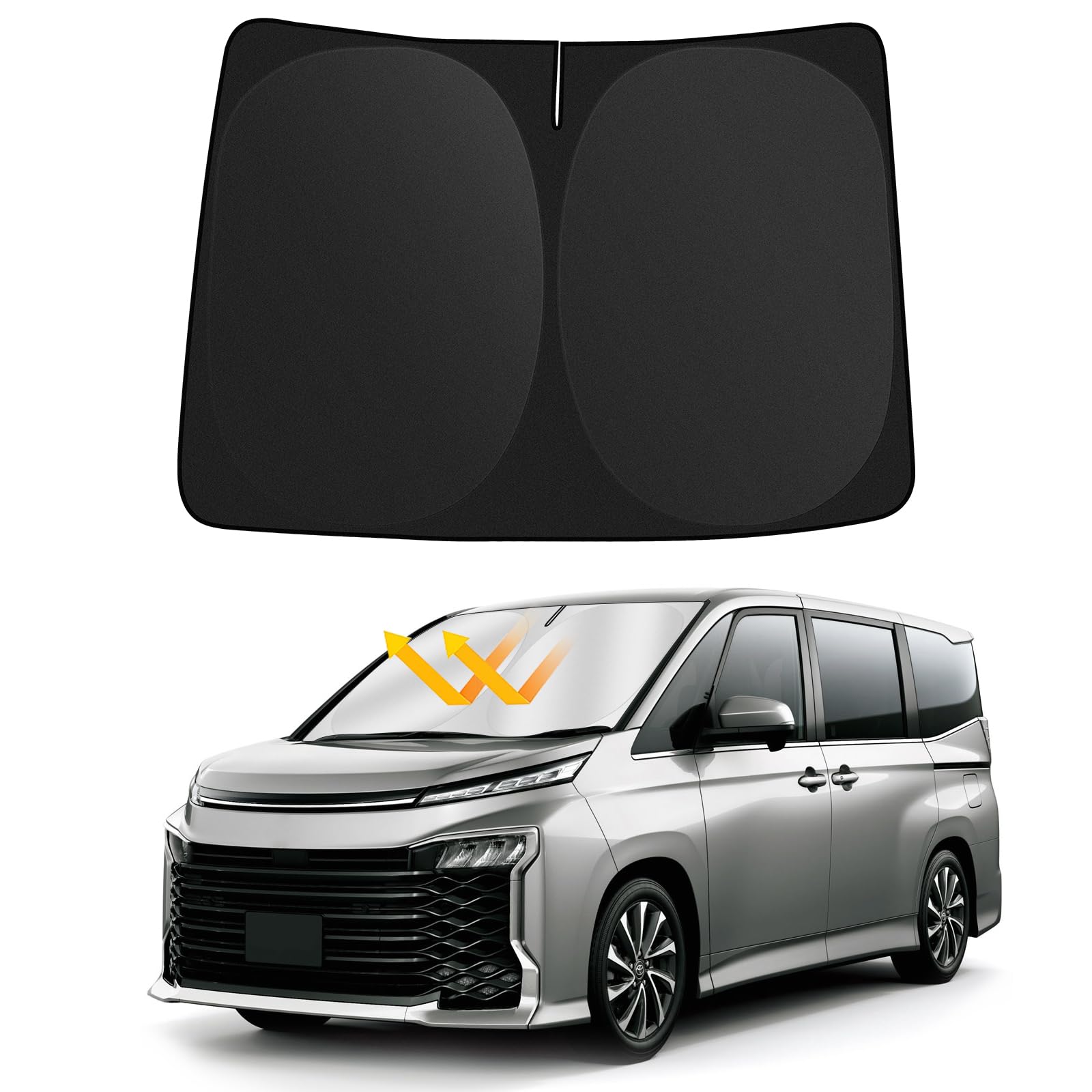 

ZATOOTO Toyota New Voxy Noah 90 Серия Передний Солнцезащитный Экран VOXY NOAH Защита от УФ-лучей Автомобильный Солнцезащитный Экран Блокирующий Изоляционный Солнцезащитный Экран Легкий Простая Установка