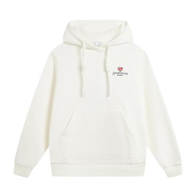 Li Ning Sports Trend Series Fleece Warm Fashion Versatile Loose Hooded Embroidered Sweatshirt Women Sweatshirt AWDV988-1