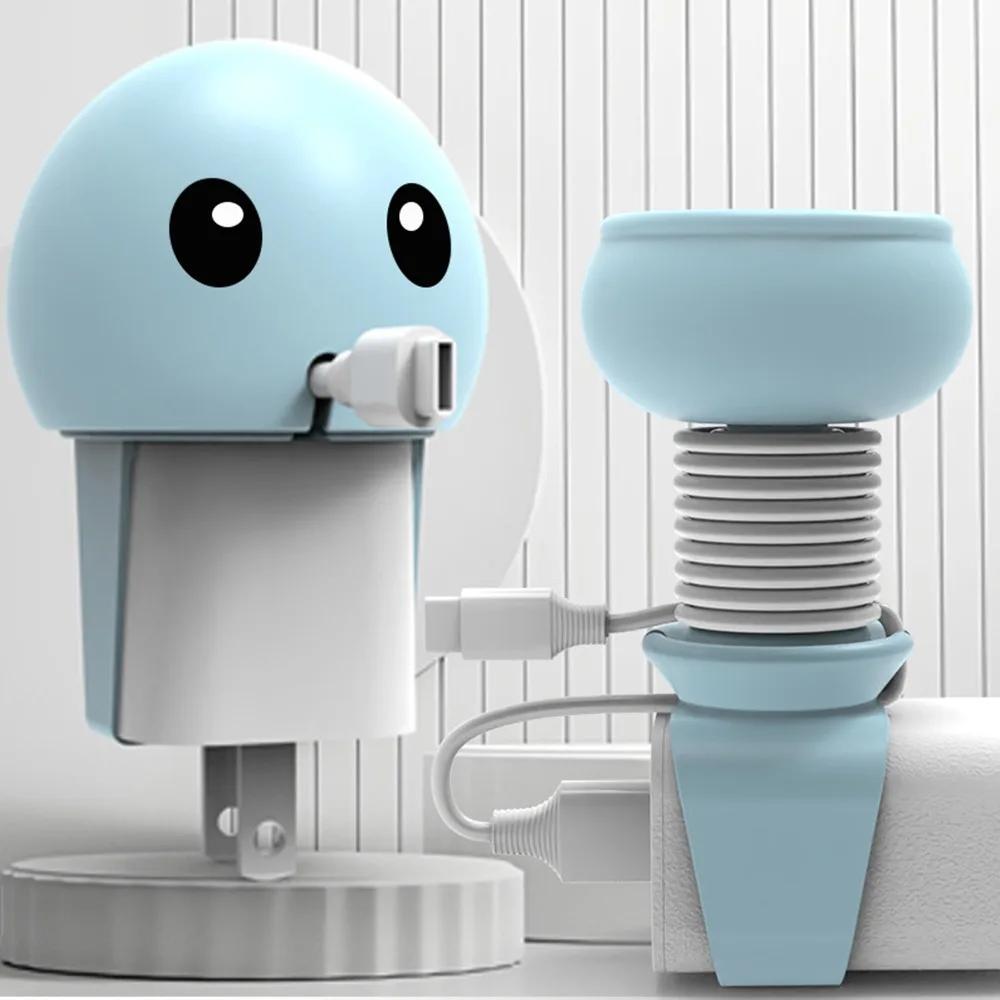 Ckle Belt Silicone Binding Belt Desktop Cable Storage Buckle Portable Data Cable Winder Cartoon Multi-function Data Cable Bu