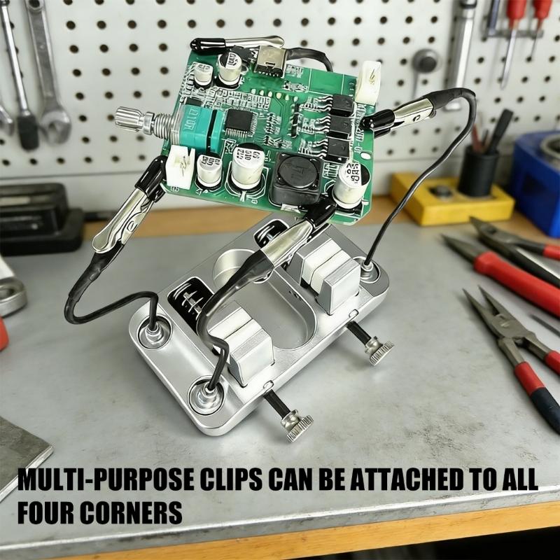 Heavy Duty Aluminum Welding Clamp With Jaw For Circuit Board Mounting Soldering Station Table Wire Welding Fixture Stand