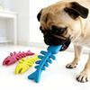 Gummi Knochen Hundespielzeug Fischgrätenform Hundekauspielzeug Zahnpflege Spielzeug für aggressive Kauer Interaktives Training Apportieren