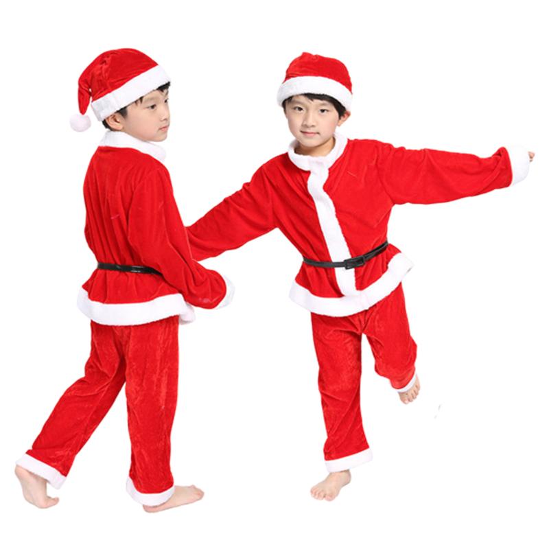 Santa Boys Girls Claus Cosplay Costume Christmas Clothes Kids Outfit Xmas Party