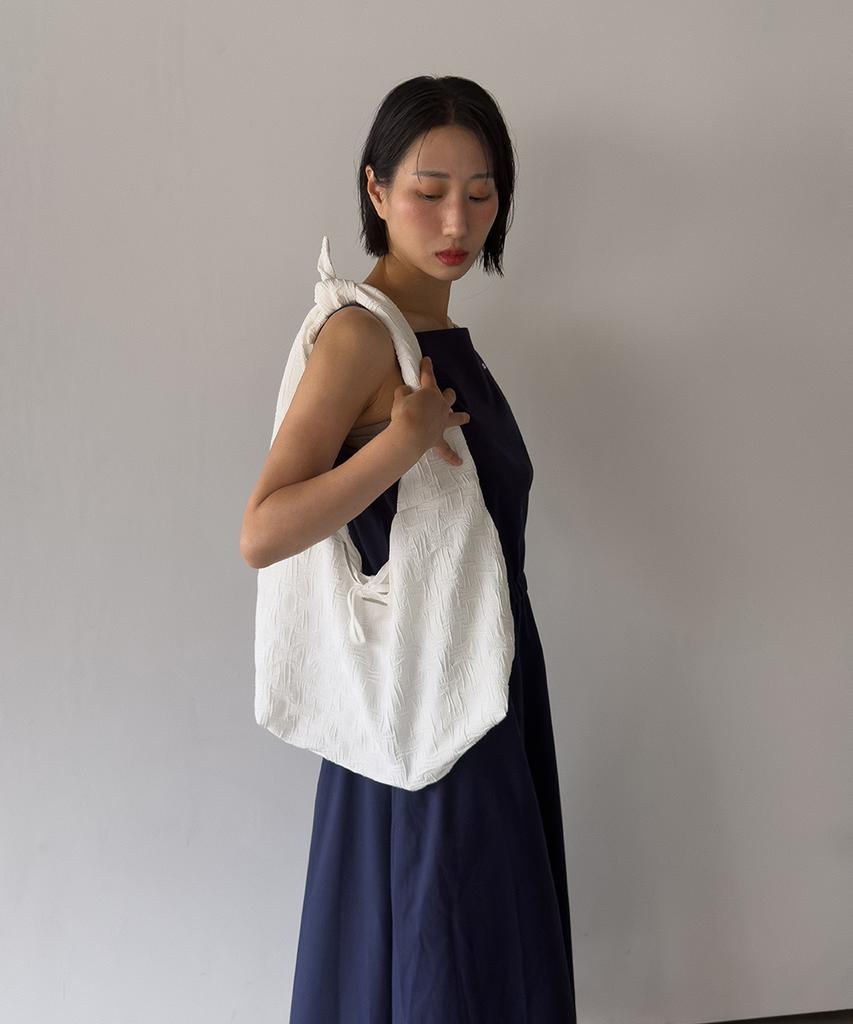320Showroom Crinkle Knot Shoulder Bag White