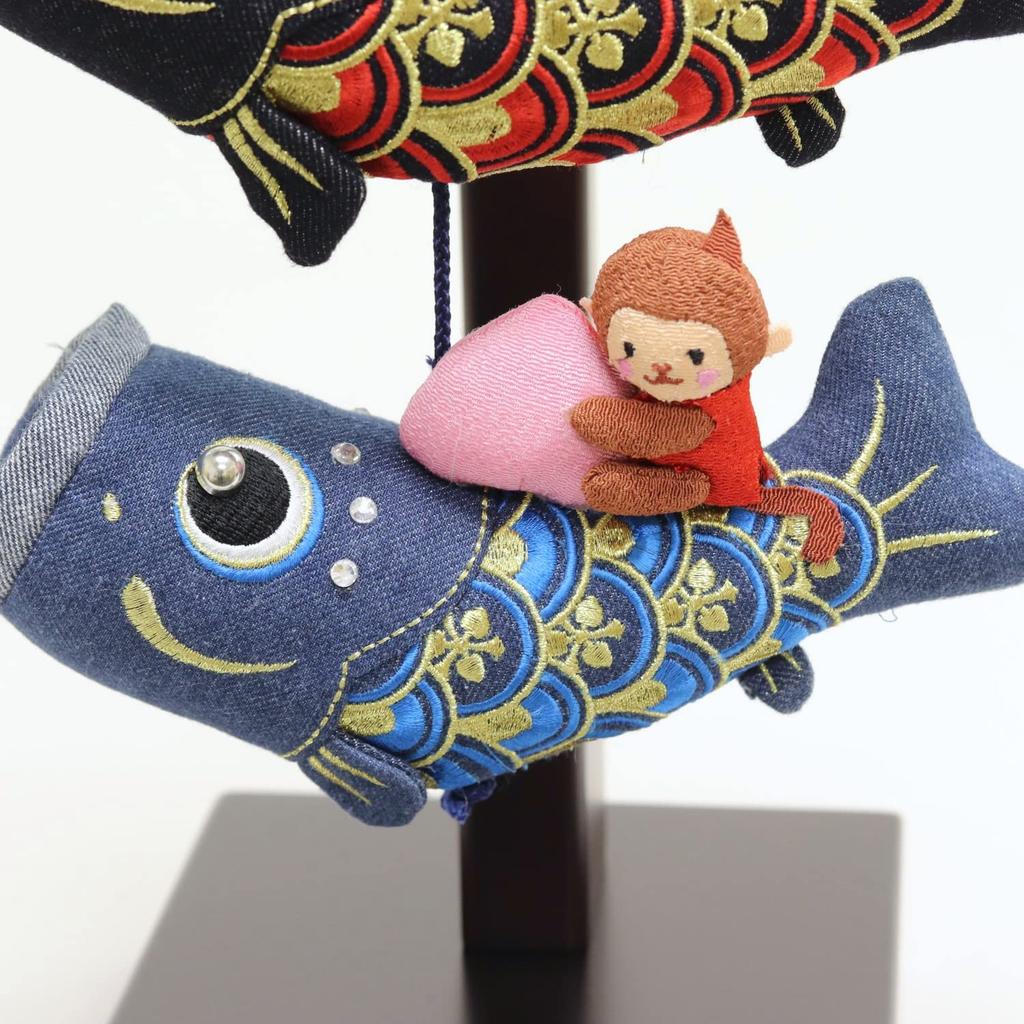 Satsuki Doll Indoor Carp Streamer Denim Momotaro Carp Streamer Small Height 65cm
